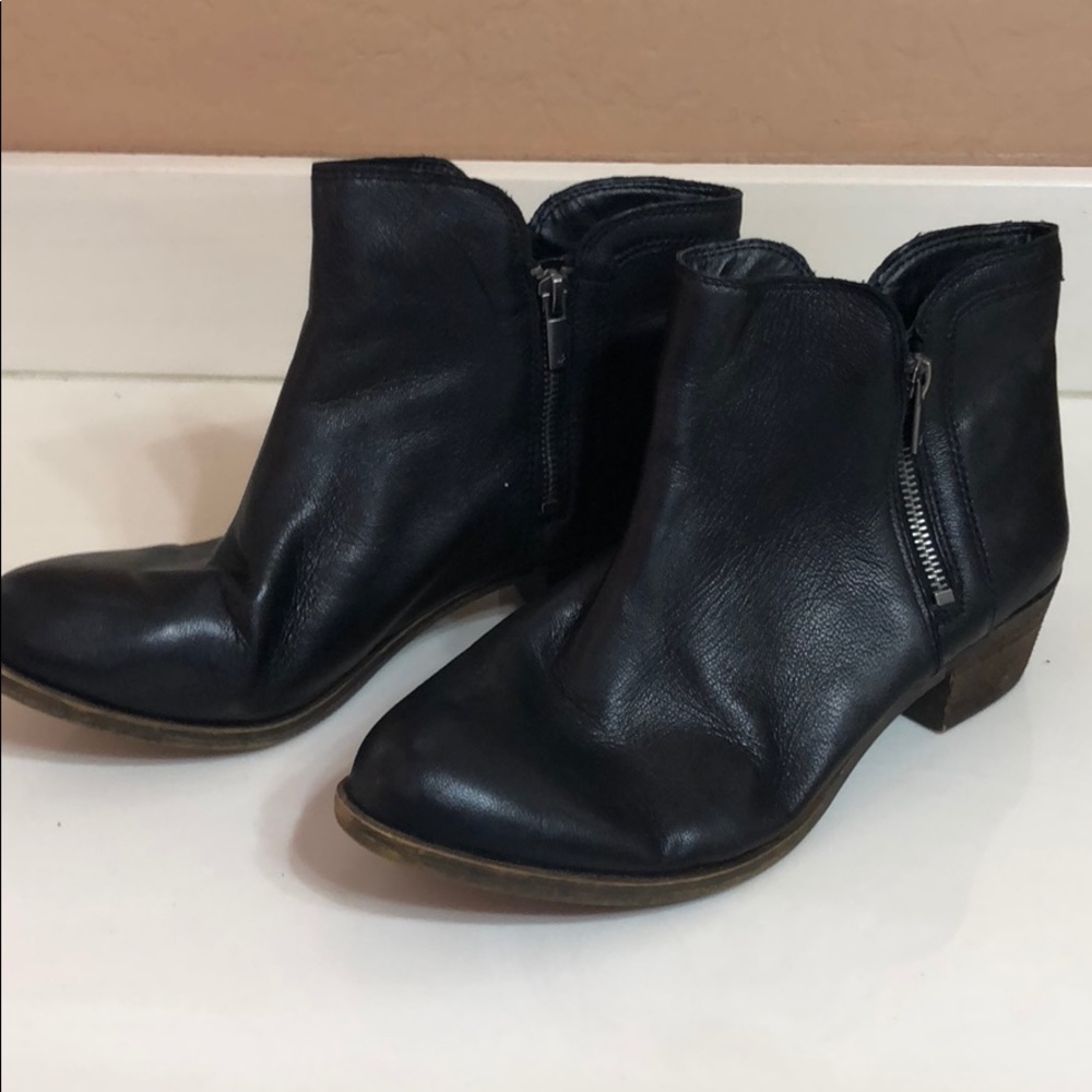 Black Leather Lucky Brand booties